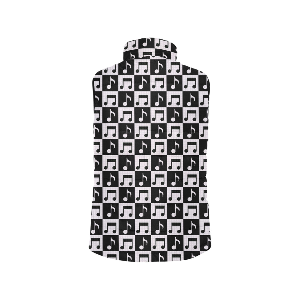 Music Notes Pattern Print Design 01 Men's Padded Vest