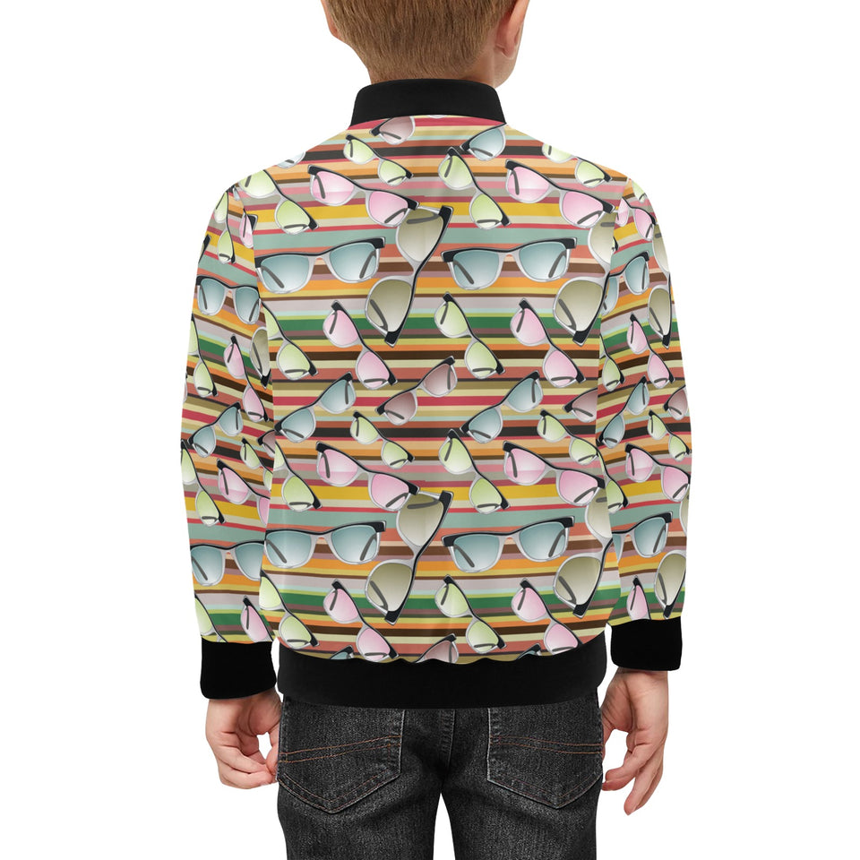 Sun Glasses Pattern Print Design 02 Kids' Boys' Girls' Bomber Jacket