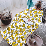 Beer design pattern Blanket Robe with Sleeves