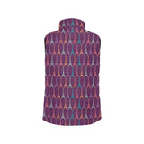 Eiffel Tower Pattern Print Design 05 Women's Padded Vest