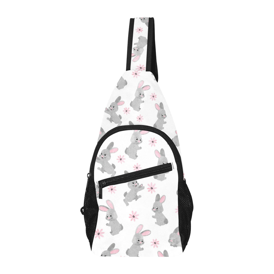 Watercolor cute rabbit pattern All Over Print Chest Bag