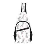 Watercolor cute rabbit pattern All Over Print Chest Bag