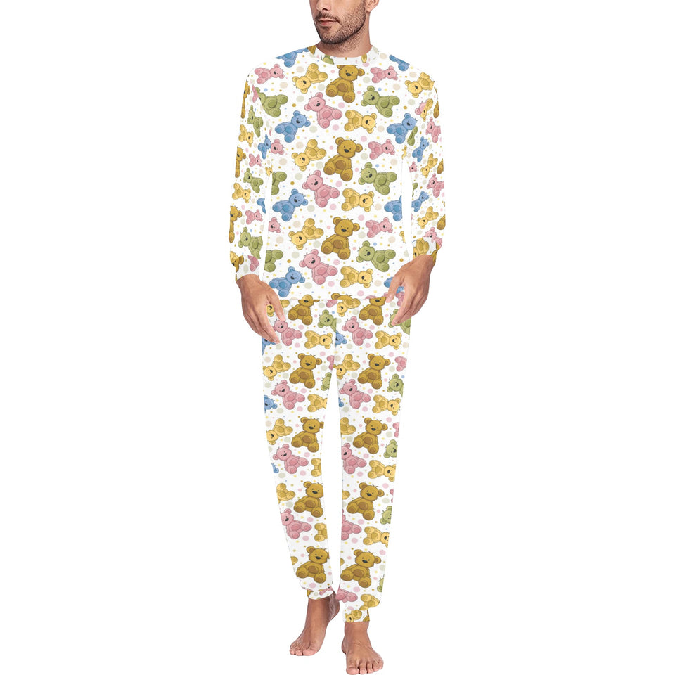 Teddy Bear Pattern Print Design 01 Men's All Over Print Pajama