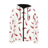 Chili peppers pattern Men's Padded Hooded Jacket