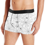 Spider web cobweb pattern white background Men's All Over Print Boxer Briefs Men's Underwear