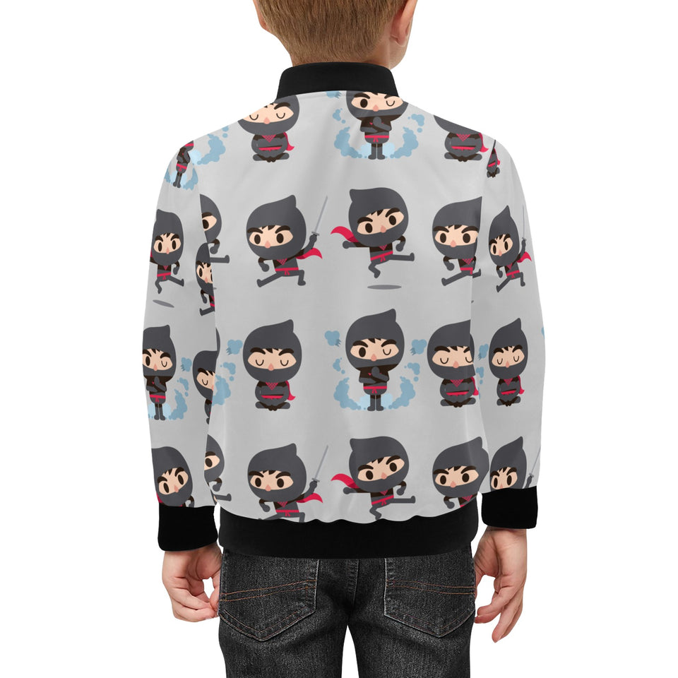 Cute ninja pattern Kids' Boys' Girls' Bomber Jacket