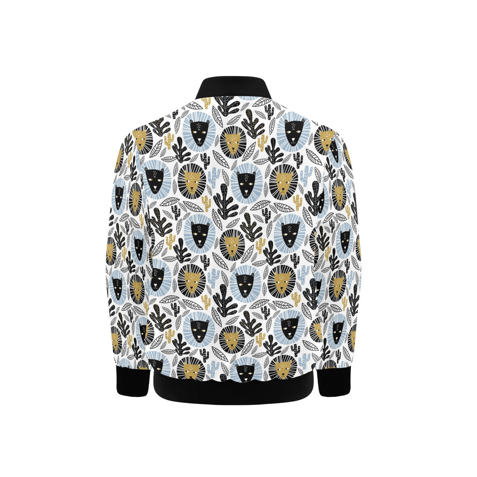Lion Pattern Print Design 05 Kids' Boys' Girls' Bomber Jacket