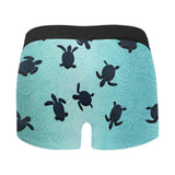 Sea turtle with blue ocean backgroud Men's All Over Print Boxer Briefs Men's Underwear