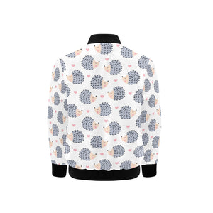 Hedgehog Pattern Print Design 04 Kids' Boys' Girls' Bomber Jacket