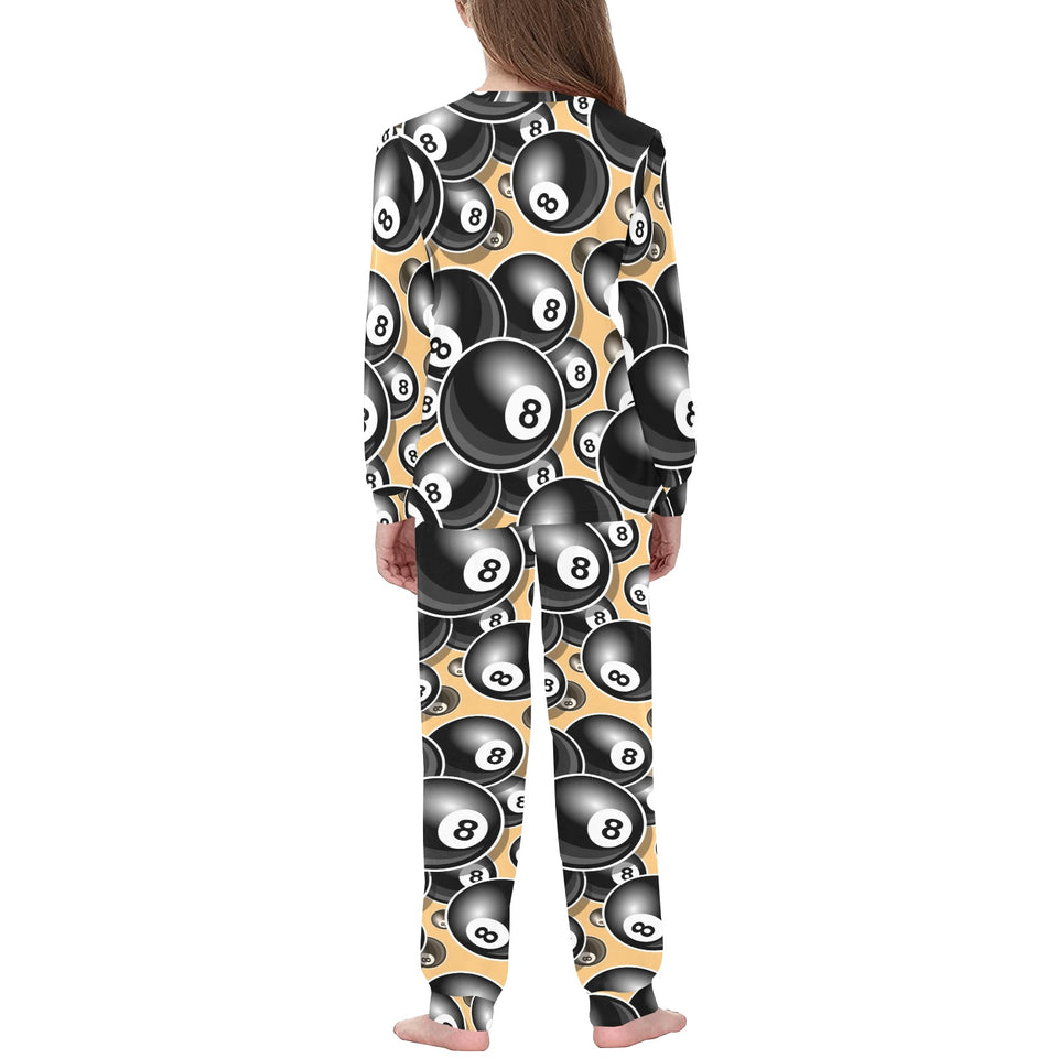 Billiard Ball Pattern Print Design 04 Kids' Boys' Girls' All Over Print Pajama Set