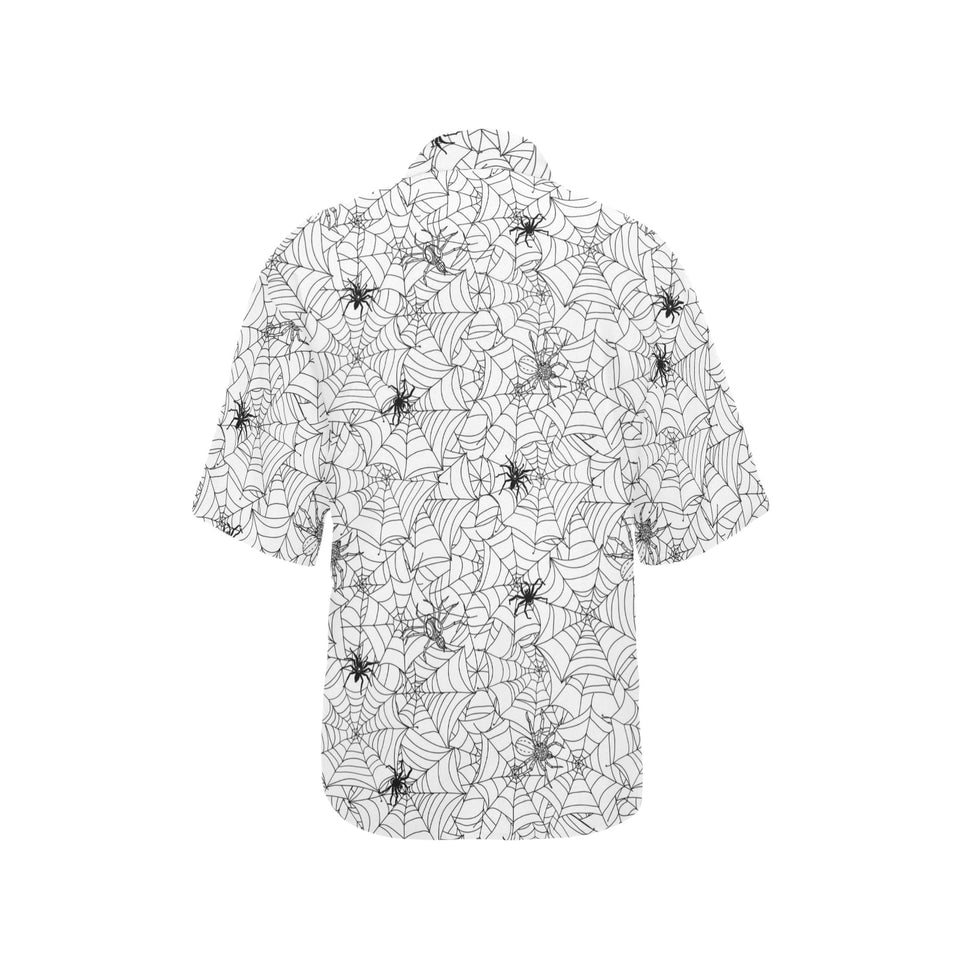 Spider web cobweb pattern Women's All Over Print Hawaiian Shirt