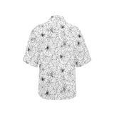 Spider web cobweb pattern Women's All Over Print Hawaiian Shirt