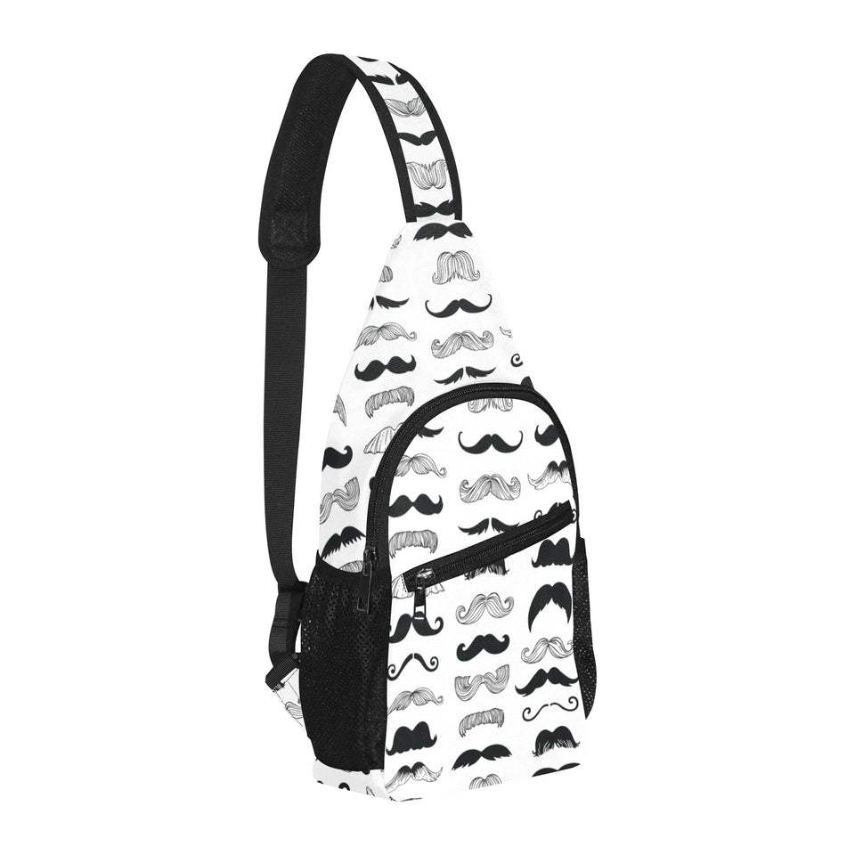 Mustache Beard Pattern Print Design 04 All Over Print Chest Bag