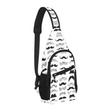 Mustache Beard Pattern Print Design 04 All Over Print Chest Bag