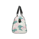 Pink lotus waterlily leaves pattern Travel Bag
