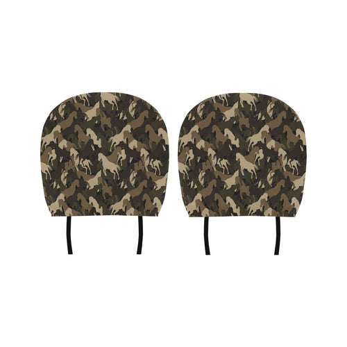 Horse Camouflage Pattern Car Headrest Cover
