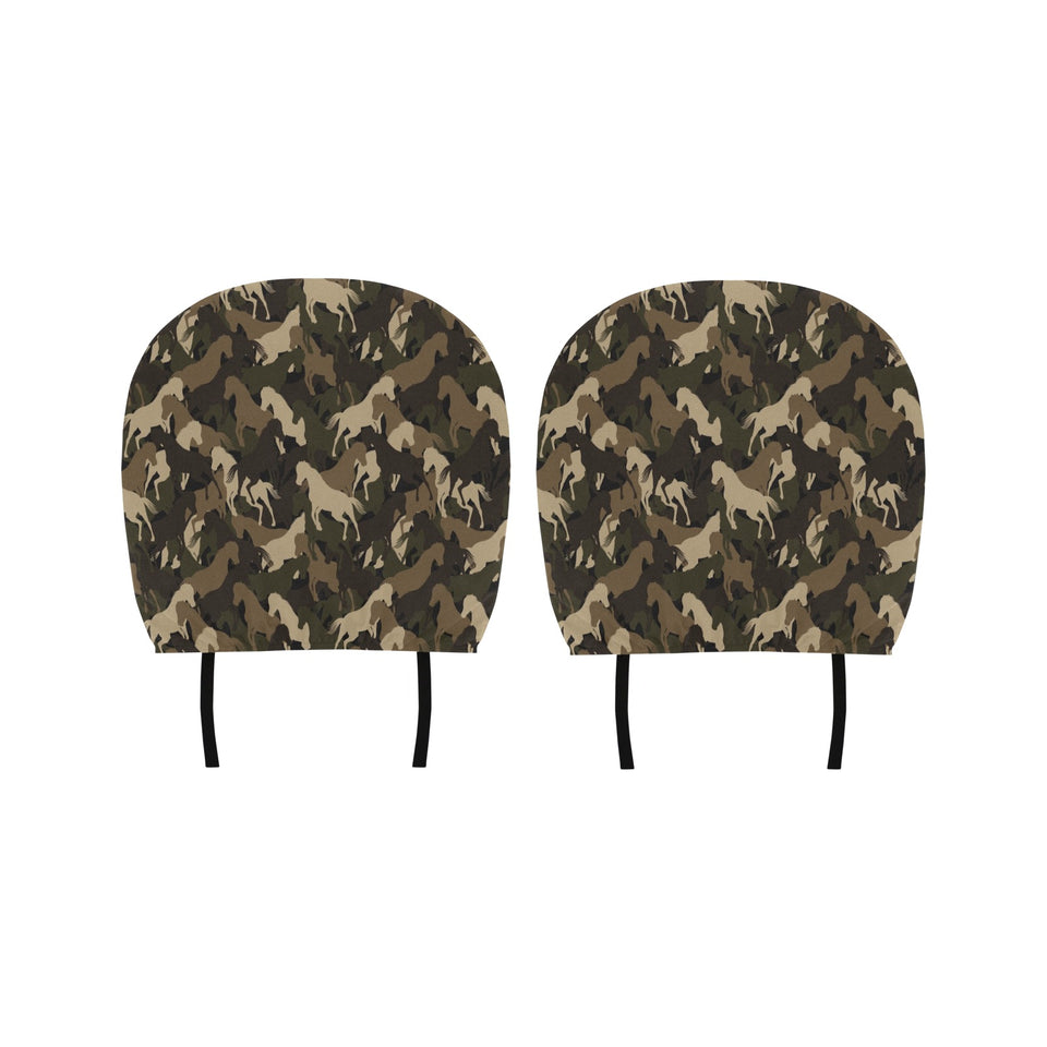 Horse Camouflage Pattern Car Headrest Cover