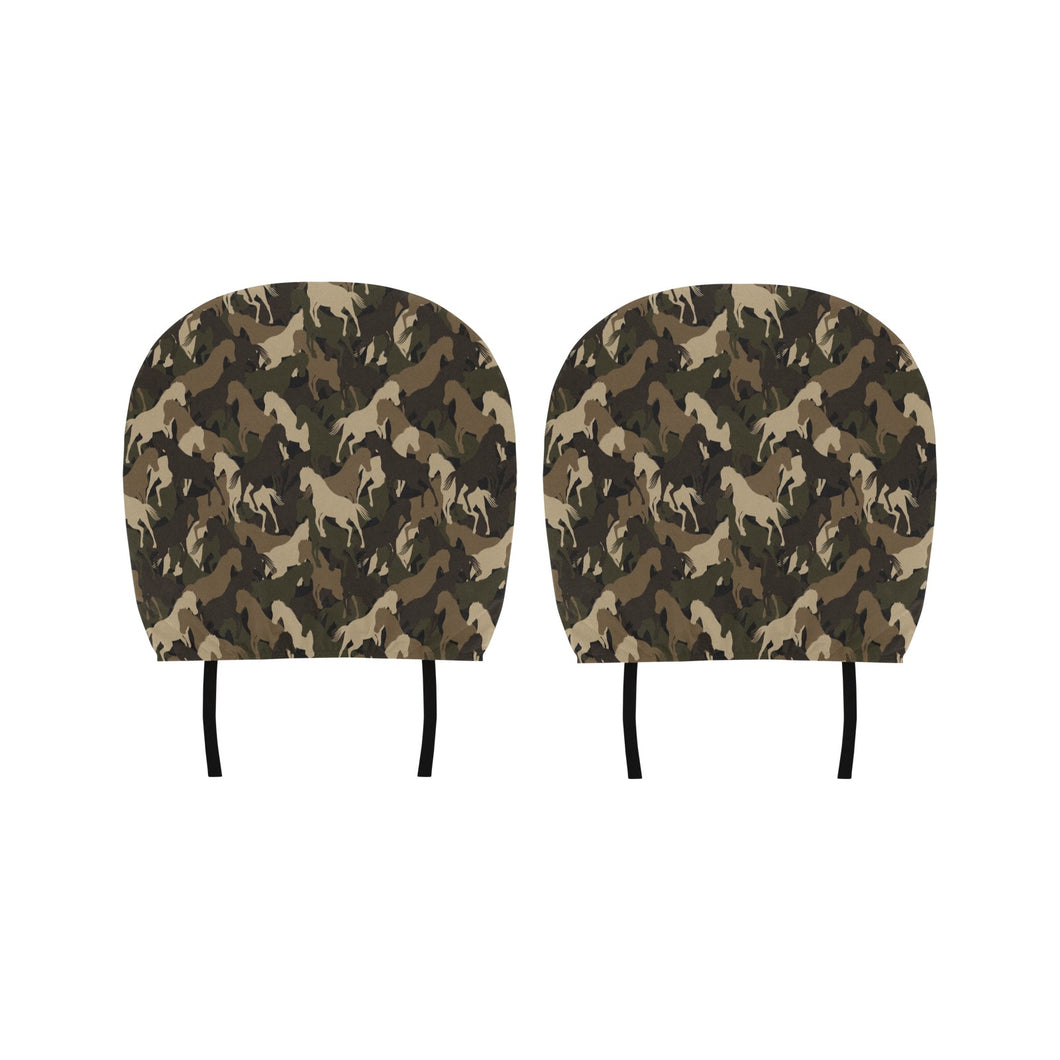 Horse Camouflage Pattern Car Headrest Cover
