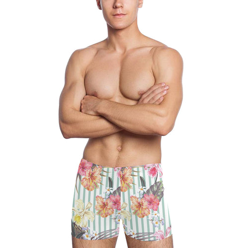 Colorful orchid flower pattern Men's Swimming Trunks
