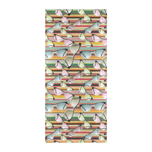 Sun Glasses Pattern Print Design 02 Beach Towel