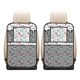 Surfboard Pattern Print Design 04 Car Seat Back Organizer