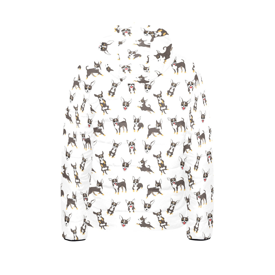 Chihuahua dog pattern Kids' Boys' Girls' Padded Hooded Jacket