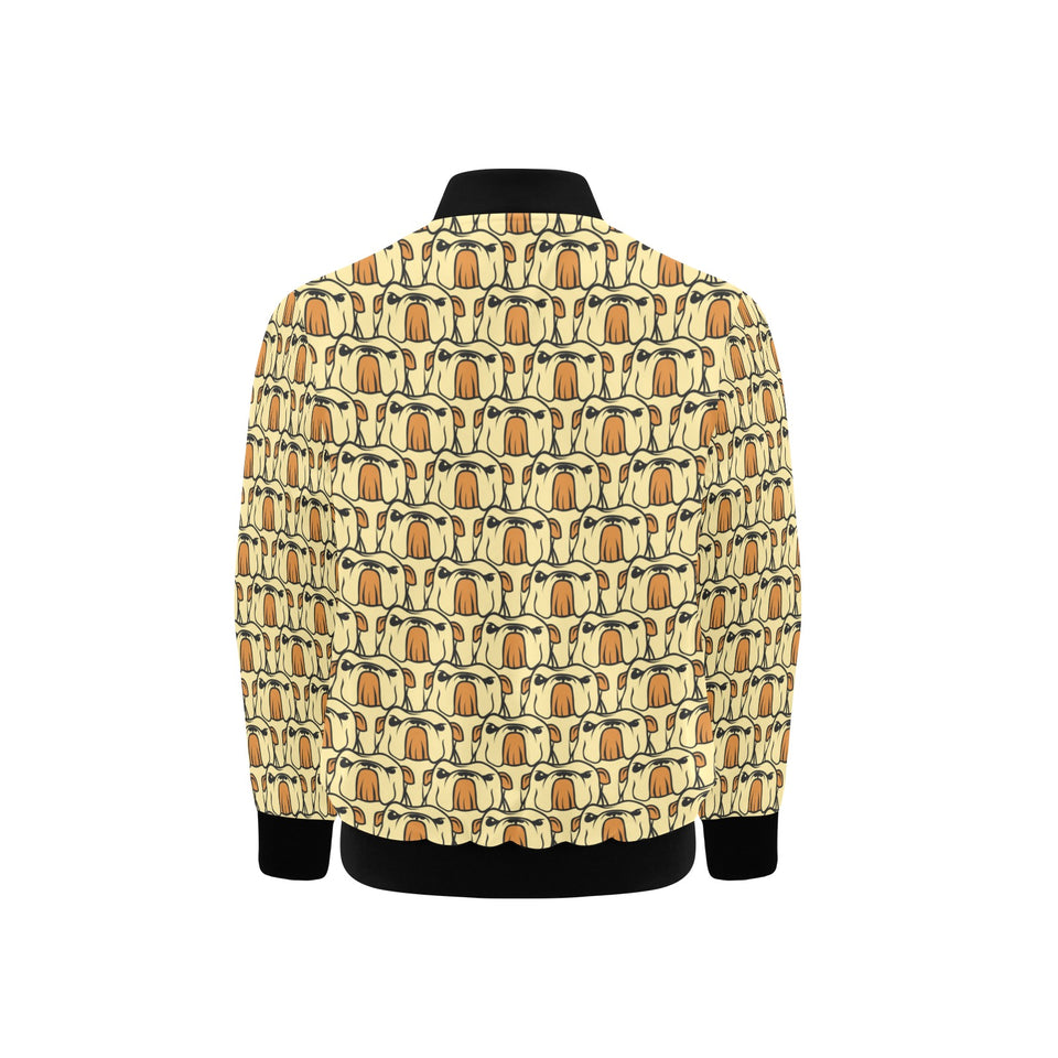 English Bulldog Pattern Print Design 02 Kids' Boys' Girls' Bomber Jacket