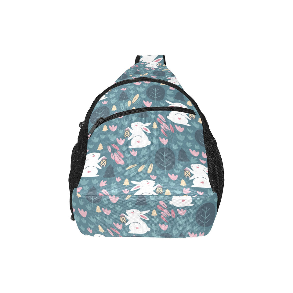 Cute rabbit pattern All Over Print Chest Bag