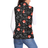 fox sleeping fox pattern Women's Padded Vest