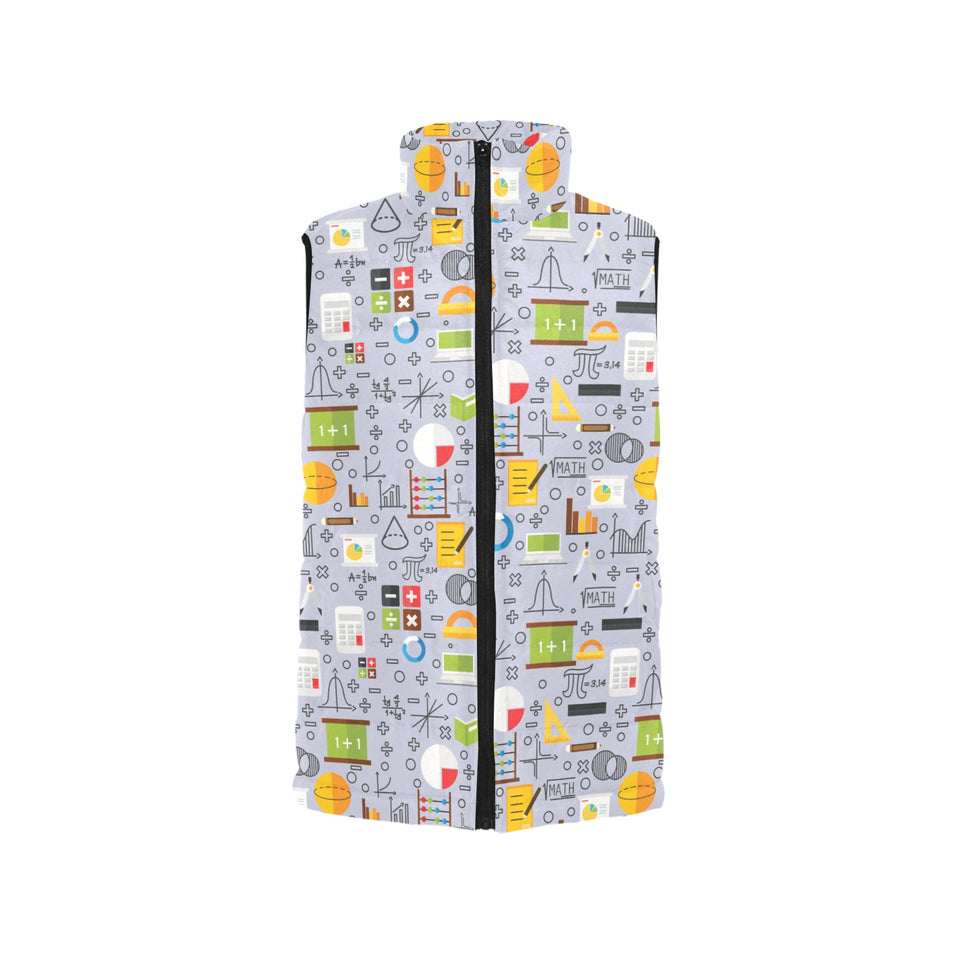 Math Pattern Print Design 04 Women's Padded Vest
