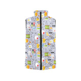 Math Pattern Print Design 04 Women's Padded Vest