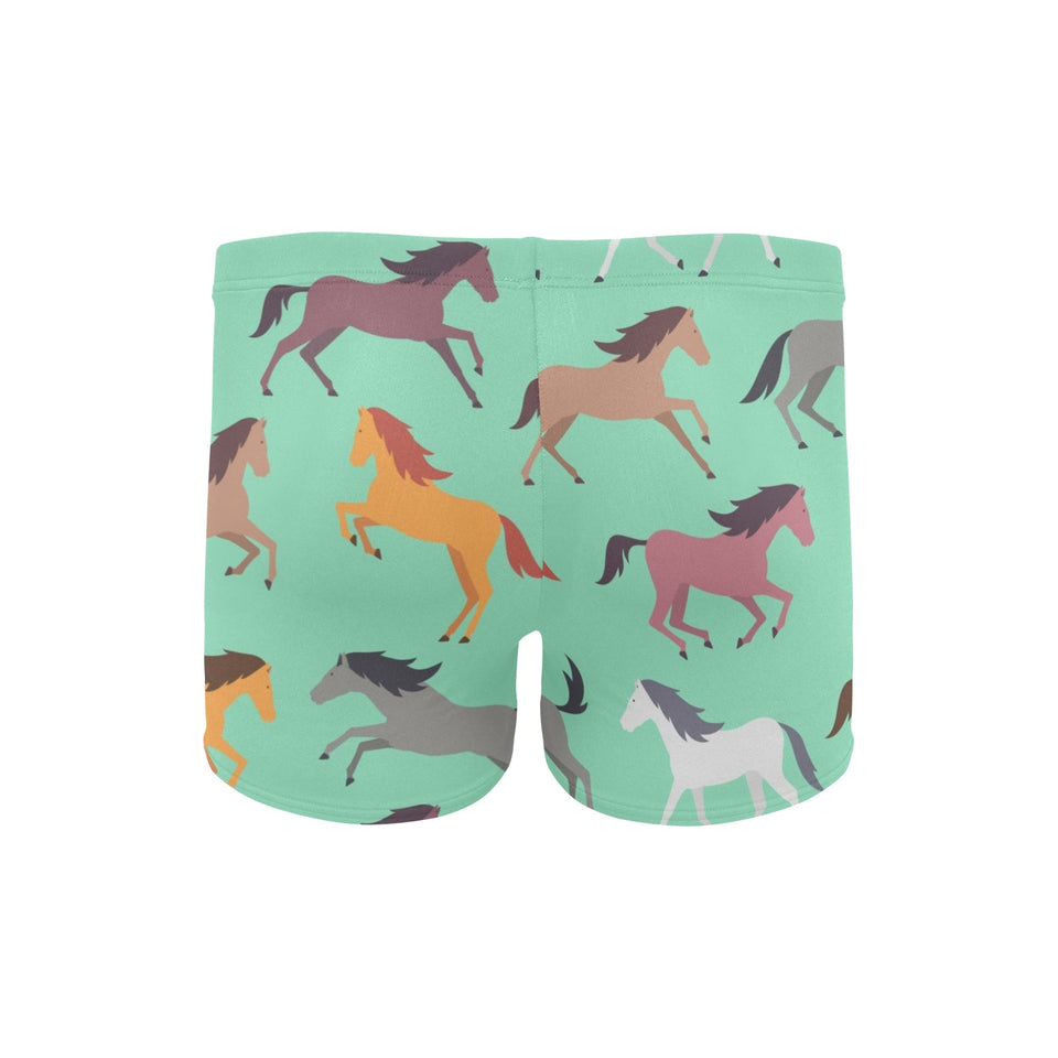 Colorful horses pattern Men's Swimming Trunks