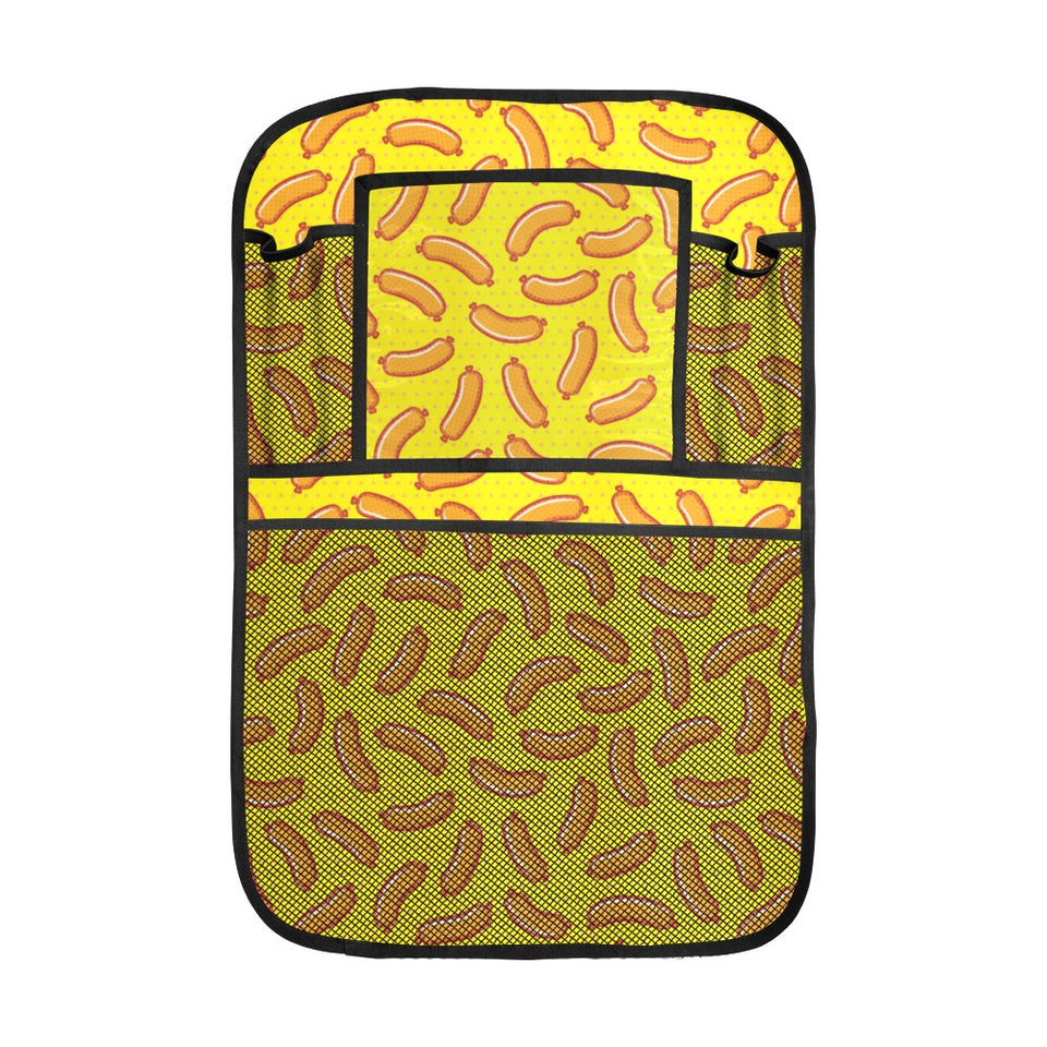 Sandwich Pattern Print Design 05 Car Seat Back Organizer
