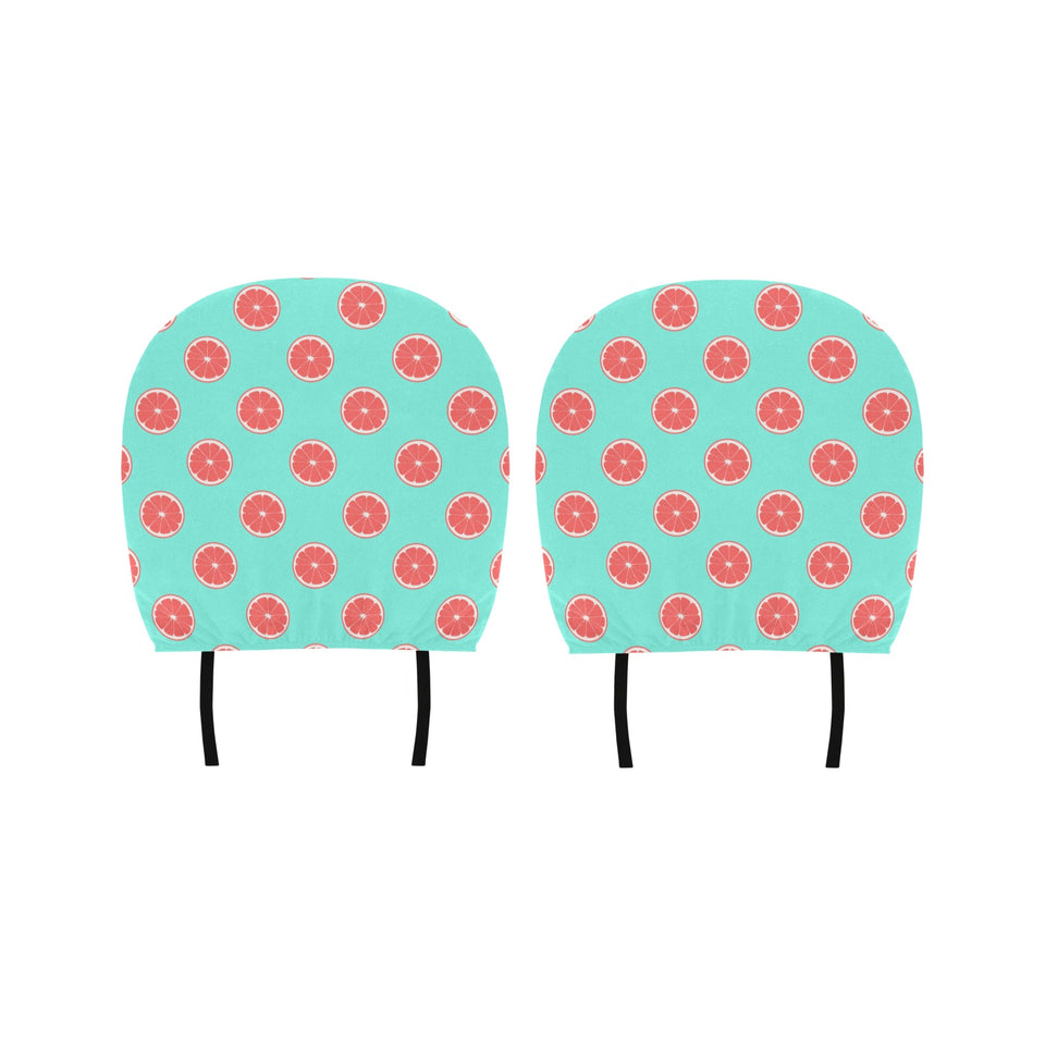 Grapefruit green background Car Headrest Cover