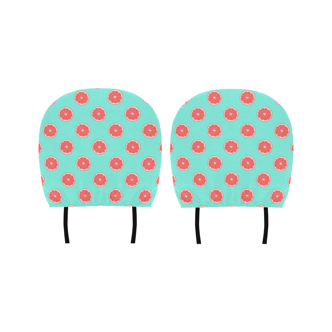 Grapefruit green background Car Headrest Cover