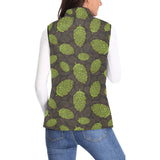 Hop pattern black background Women's Padded Vest
