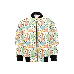 Tennis Pattern Print Design 03 Kids' Boys' Girls' Bomber Jacket