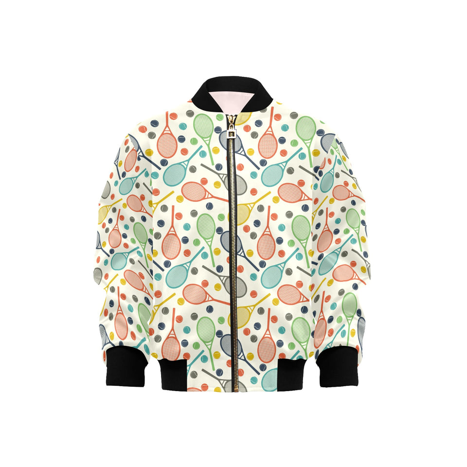 Tennis Pattern Print Design 03 Kids' Boys' Girls' Bomber Jacket