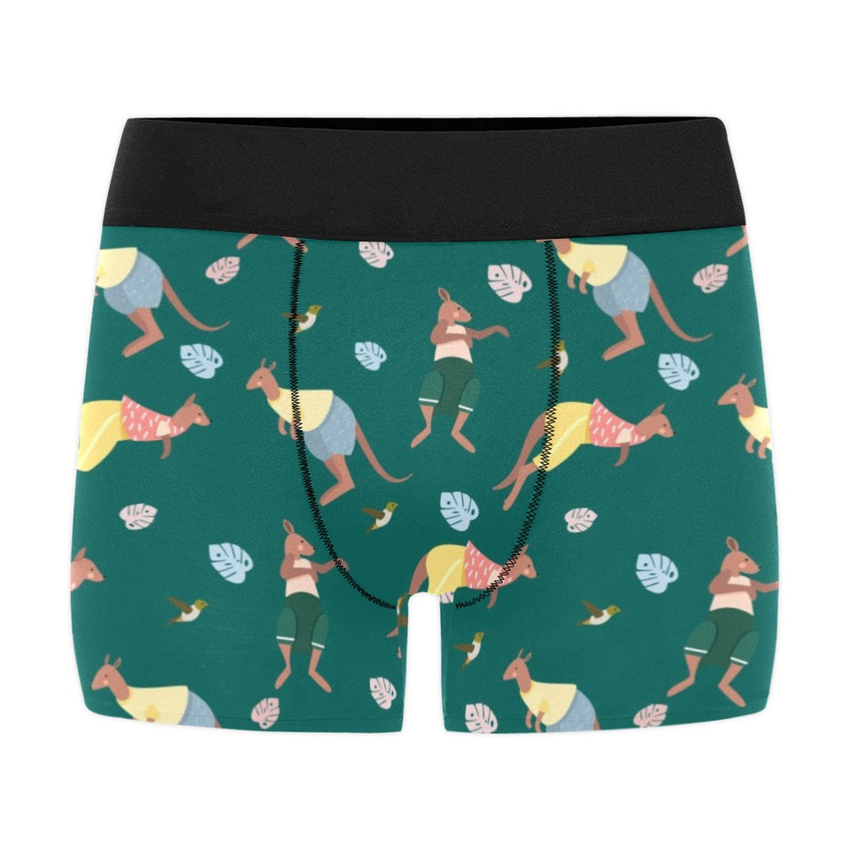 Kangaroo leaves pattern Men's All Over Print Boxer Briefs Men's Underwear