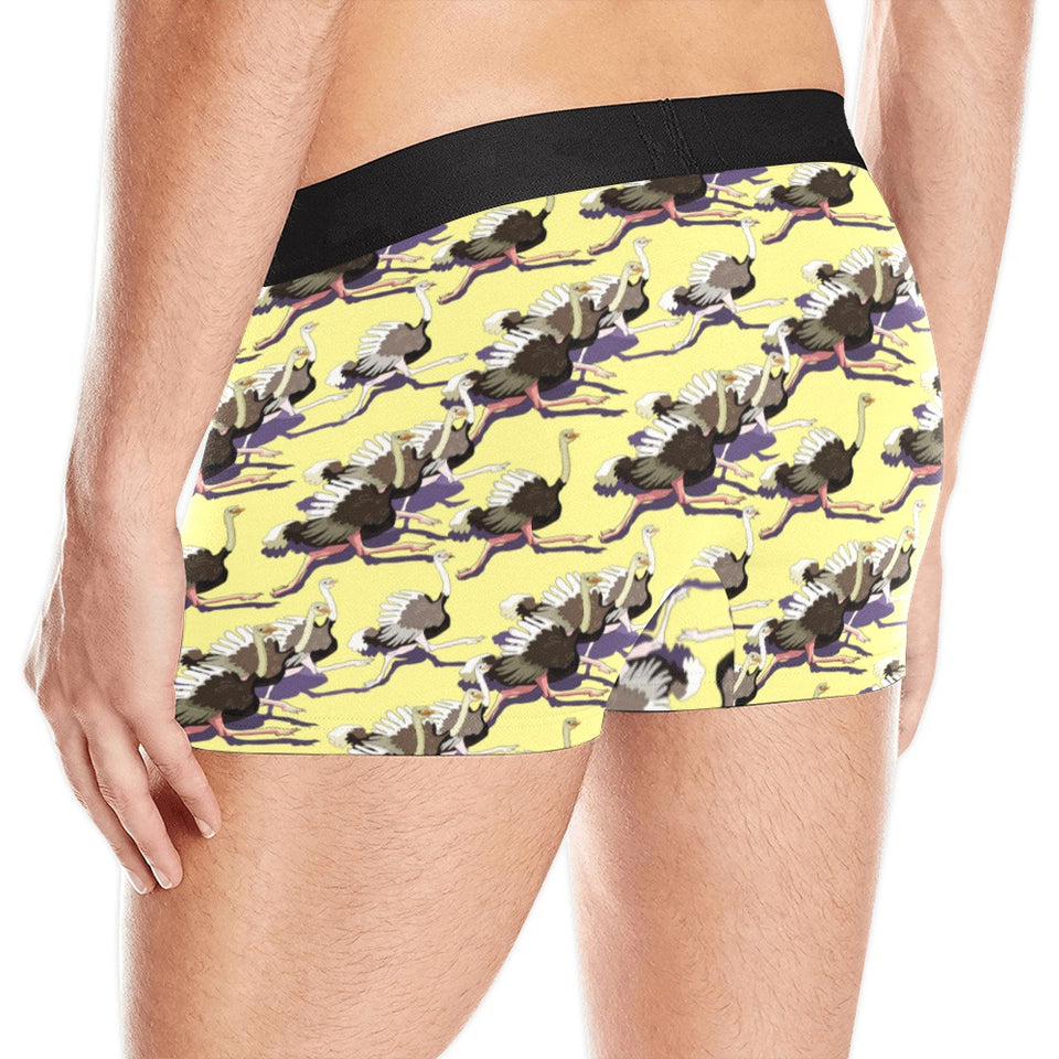 Ostrich Pattern Print Design 04 Men's All Over Print Boxer Briefs Men's Underwear