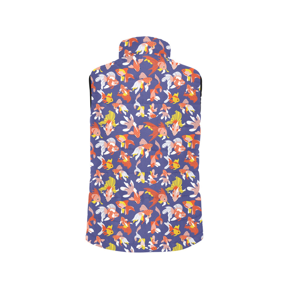 Goldfish Pattern Print Design 04 Men's Padded Vest