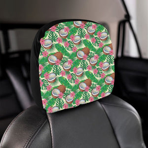 Coconut Pattern Print Design 01 Car Headrest Cover