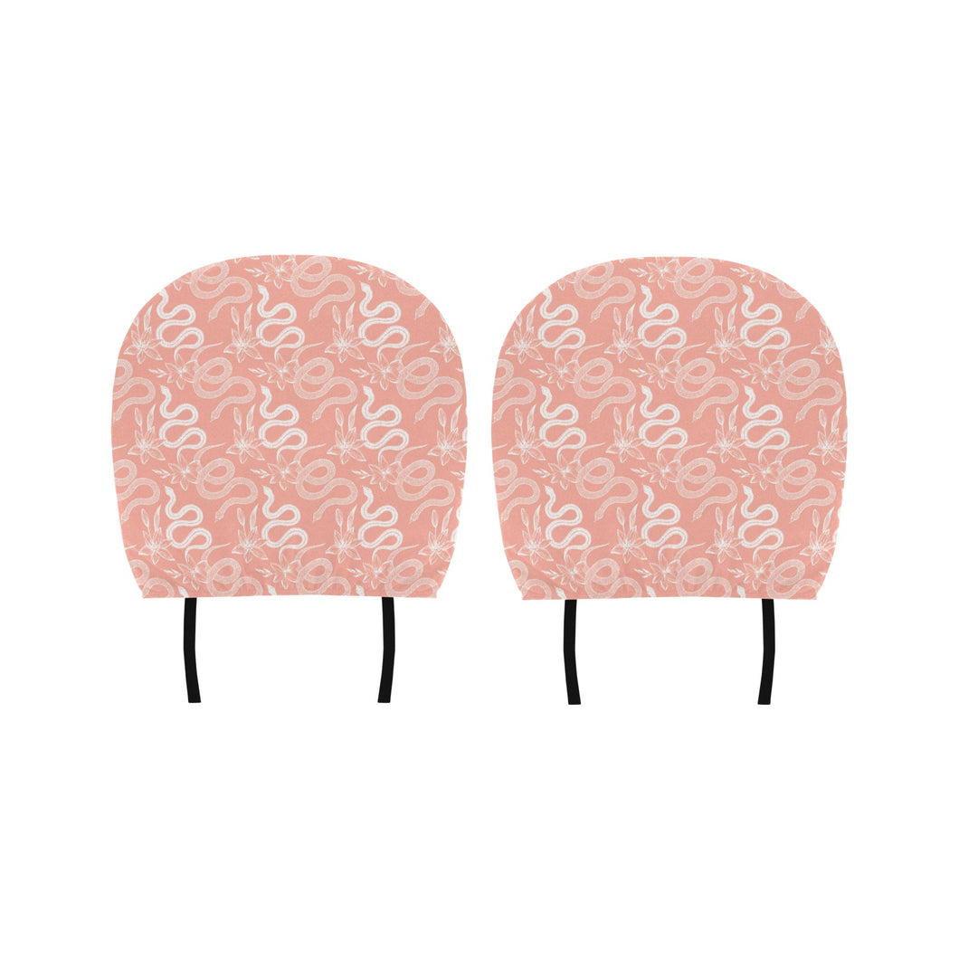 Snake lilies flower pattern Car Headrest Cover