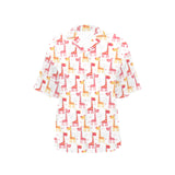 Giraffe Pattern Print Design 03 Women's All Over Print Hawaiian Shirt