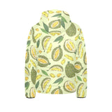 Durian leaves pattern background Kids' Boys' Girls' Padded Hooded Jacket