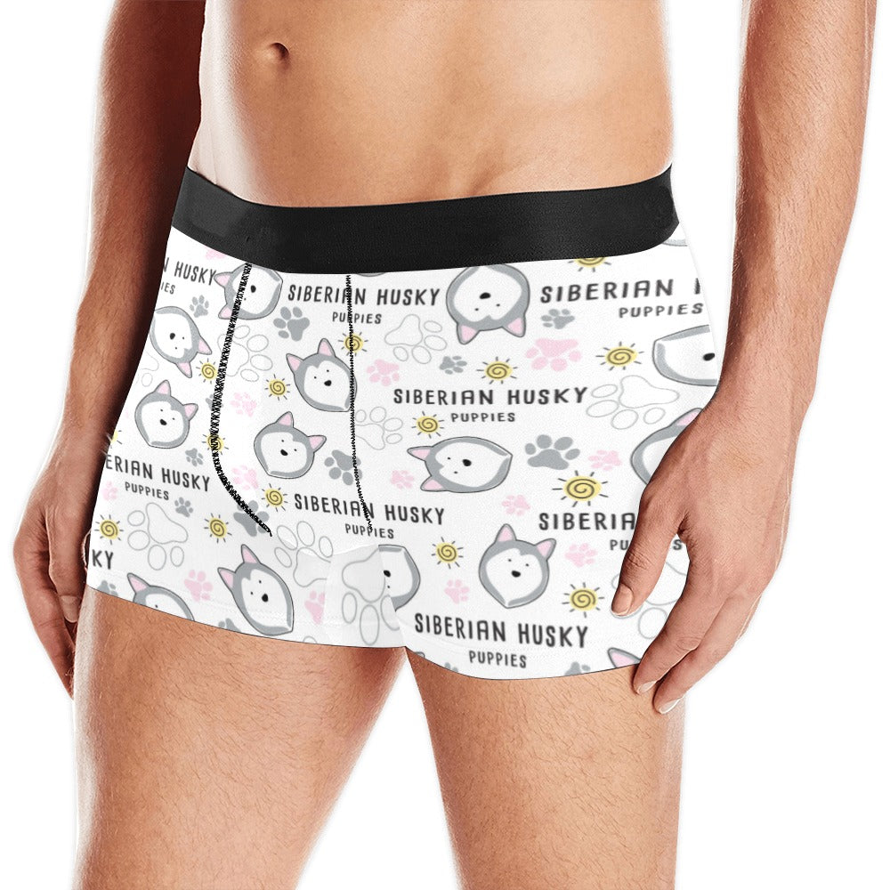 Siberian Husky design pattern Men's All Over Print Boxer Briefs Men's Underwear
