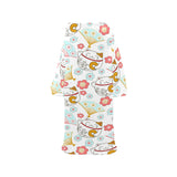 Maneki neko cat fan sakura Blanket Robe with Sleeves