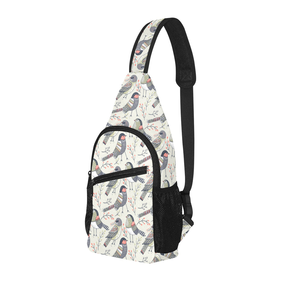 Pigeon Pattern Print Design 04 All Over Print Chest Bag