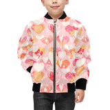 Hand drawn heart design pattern Kids' Boys' Girls' Bomber Jacket