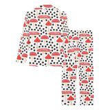 Red mushroom dot pattern Women's Long Pajama Set
